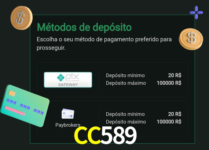 O cassino CC589 oferece uma grande variedade de métodos de pagamento